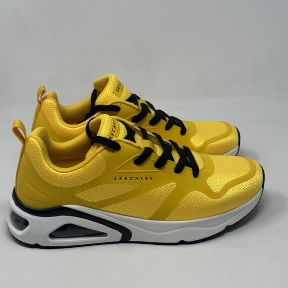 Skechers Tres Air Uno Revolution-Airy Sneakers Mens 8 Yellow Running Shoes - Picture 1 of 15